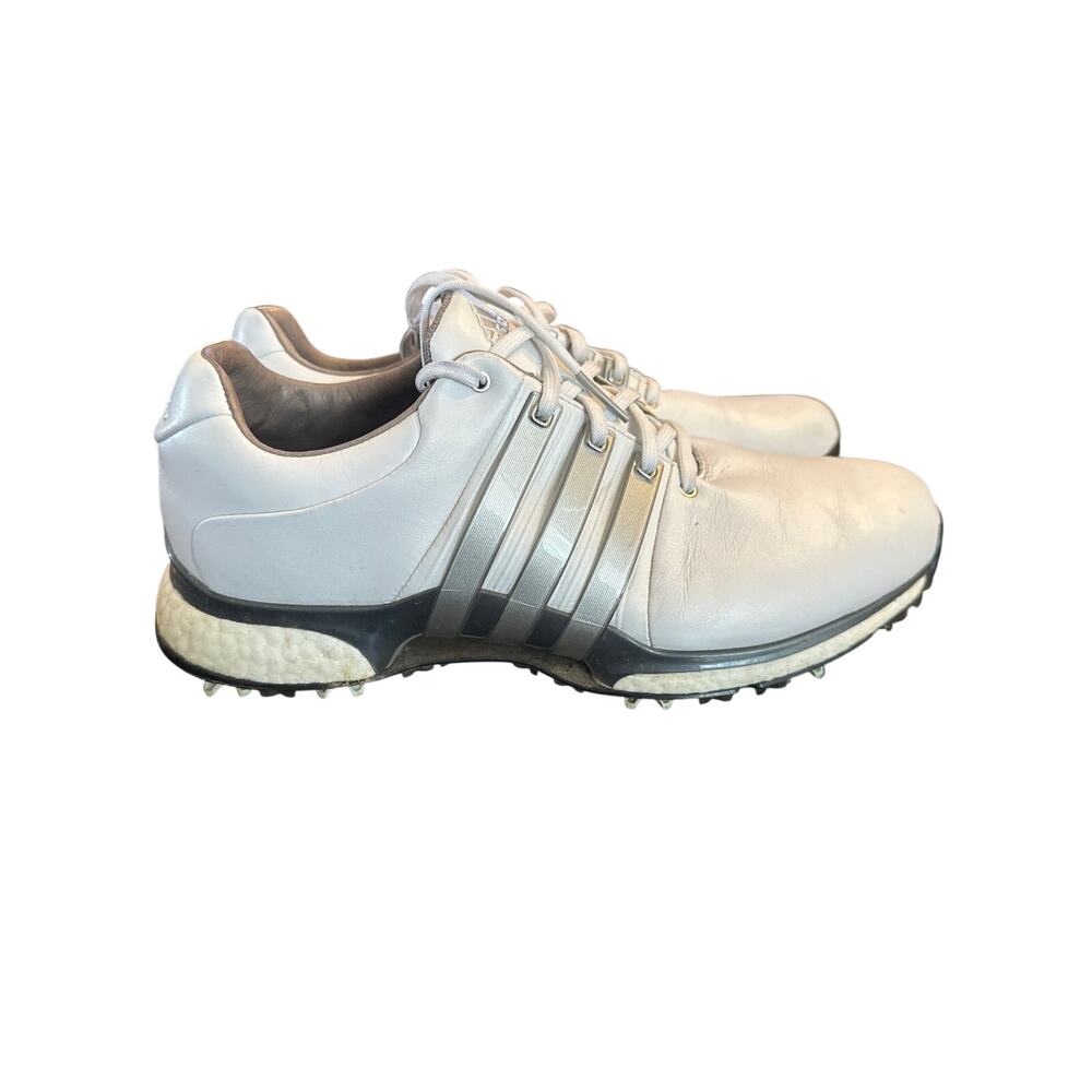 ⭐️ Men’s Adidas Tour 360 Spiked Golf Shoes Size 11 White / Silver
